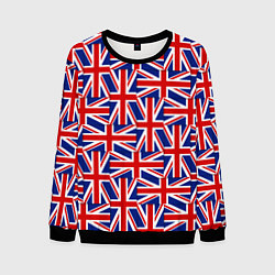 Свитшот мужской Флаги Великобритании, цвет: 3D-черный