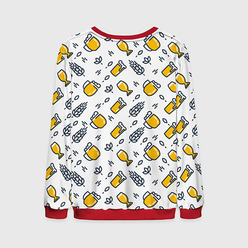 Мужской свитшот Пиво пенное / 3D-Красный – фото 2