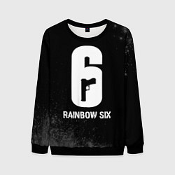 Свитшот мужской Rainbow Six glitch на темном фоне, цвет: 3D-черный