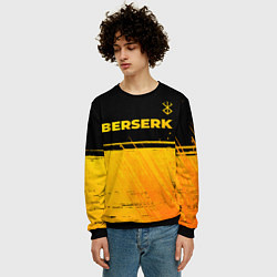 Свитшот мужской Berserk - gold gradient: символ сверху, цвет: 3D-черный — фото 2