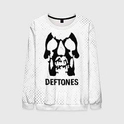 Свитшот мужской Deftones glitch на светлом фоне, цвет: 3D-белый