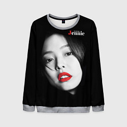 Свитшот мужской Blackpink Jennie Red lips, цвет: 3D-меланж