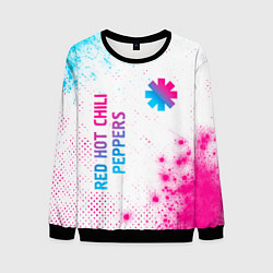 Мужской свитшот Red Hot Chili Peppers neon gradient style: надпись