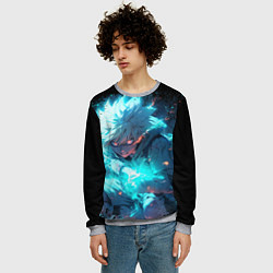 Свитшот мужской Аура киллуа - hunter x hunter, цвет: 3D-меланж — фото 2