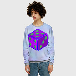 Свитшот мужской Игральный кубик, цвет: 3D-меланж — фото 2