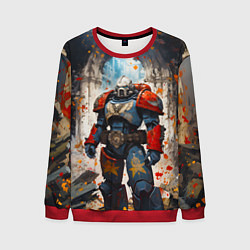 Свитшот мужской Космодесант - Warhammer 40k, цвет: 3D-красный