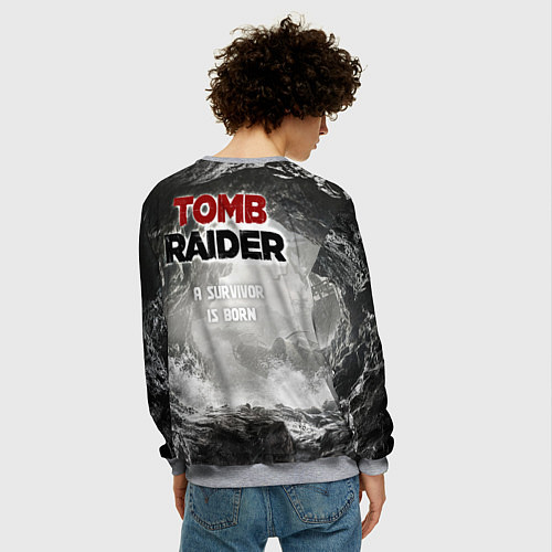 Мужской свитшот Rise of the tomb rider / 3D-Меланж – фото 4