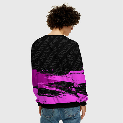 Мужской свитшот Fiat pro racing: символ сверху / 3D-Черный – фото 4