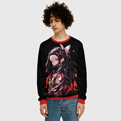 Свитшот мужской Незуко комадо из клинка, цвет: 3D-красный — фото 2