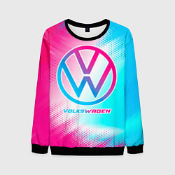 Свитшот мужской Volkswagen neon gradient style, цвет: 3D-черный