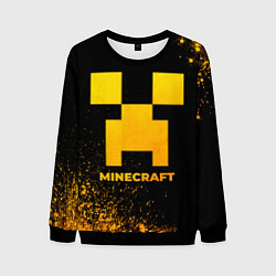 Свитшот мужской Minecraft - gold gradient, цвет: 3D-черный