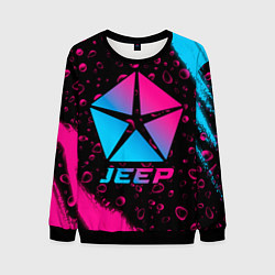 Свитшот мужской Jeep - neon gradient, цвет: 3D-черный