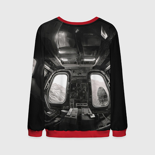 Мужской свитшот Ксеноморф в каюте космического корабля / 3D-Красный – фото 2