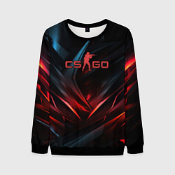 Свитшот мужской CS GO dark red black, цвет: 3D-черный