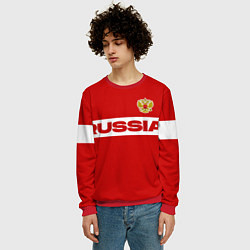 Свитшот мужской Russia - красно-белый, цвет: 3D-красный — фото 2