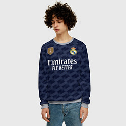 Свитшот мужской Лука Модрич Реал Мадрид форма 2324 гостевая, цвет: 3D-меланж — фото 2