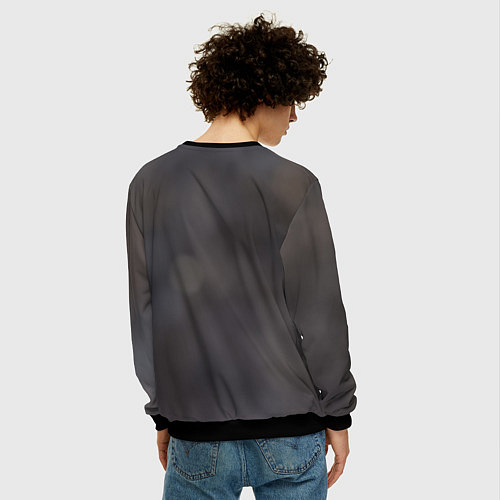 Мужской свитшот Мордочка забавного поросёнка / 3D-Черный – фото 4