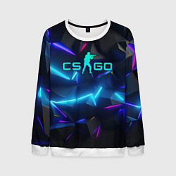 Свитшот мужской CS GO neon style, цвет: 3D-белый