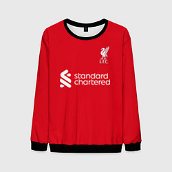 Свитшот мужской ФК Ливерпуль форма 2324 домашняя, цвет: 3D-черный