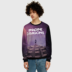 Свитшот мужской Imagine Dragons обложка альбома Night Visions, цвет: 3D-черный — фото 2