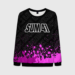Свитшот мужской Sum41 rock legends: символ сверху, цвет: 3D-черный