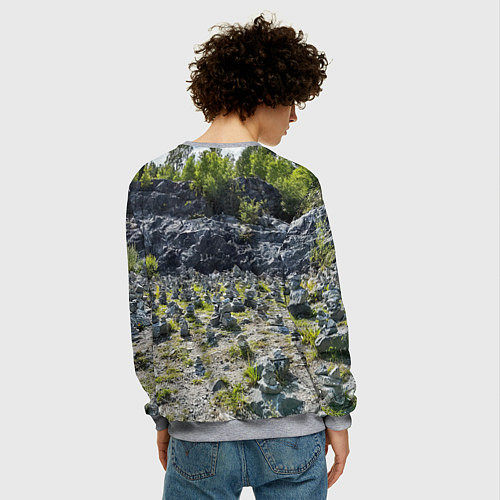 Мужской свитшот Карелия / 3D-Меланж – фото 4