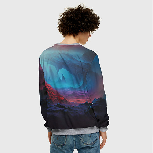 Мужской свитшот Четвертое измерение / 3D-Меланж – фото 4