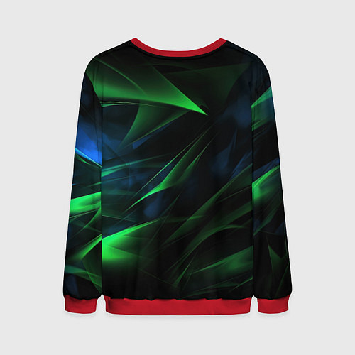 Мужской свитшот Dark green background / 3D-Красный – фото 2