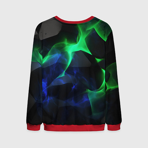 Мужской свитшот Неоновая лава из плит / 3D-Красный – фото 2