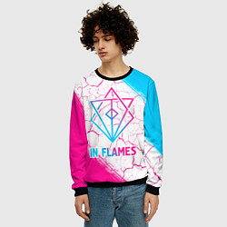 Свитшот мужской In Flames neon gradient style, цвет: 3D-черный — фото 2