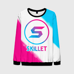 Свитшот мужской Skillet neon gradient style, цвет: 3D-черный