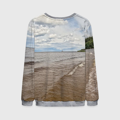 Мужской свитшот Озёра России / 3D-Меланж – фото 2