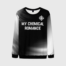 Свитшот мужской My Chemical Romance glitch на темном фоне: символ, цвет: 3D-черный