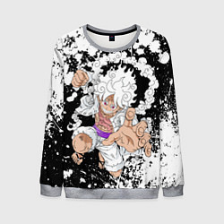 Свитшот мужской Луффи из Ван Пис - Gear 5, цвет: 3D-меланж