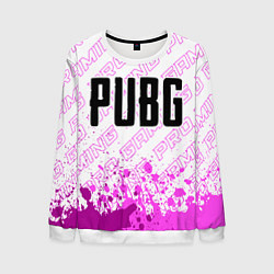 Свитшот мужской PUBG pro gaming: символ сверху, цвет: 3D-белый