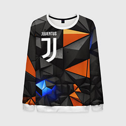 Свитшот мужской Juventus orange black style, цвет: 3D-белый