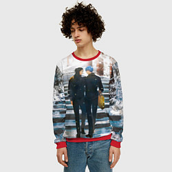 Свитшот мужской Годжо и Гетто - Магическая битва, цвет: 3D-красный — фото 2