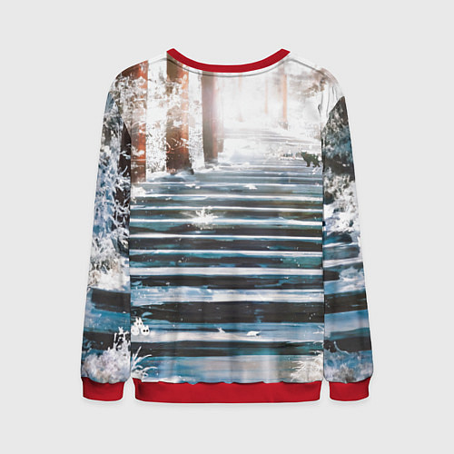 Мужской свитшот Годжо и Гетто - Магическая битва / 3D-Красный – фото 2