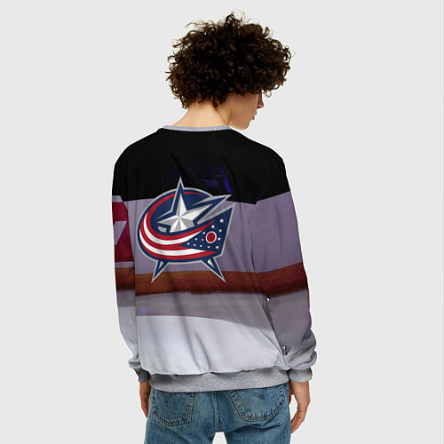 Мужской свитшот Sergey Bobrovsky - goalkeeper - Columbus blue jack / 3D-Меланж – фото 4
