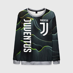 Свитшот мужской Juventus dark green logo, цвет: 3D-меланж