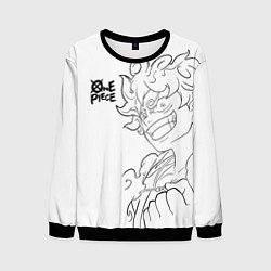 Свитшот мужской Ван пис - Луффи гир 5, цвет: 3D-черный