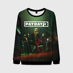 Свитшот мужской Грабители Payday 3, цвет: 3D-черный