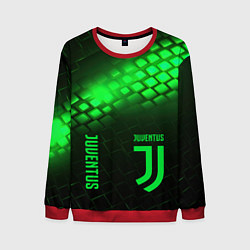 Свитшот мужской Juventus green logo neon, цвет: 3D-красный