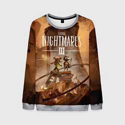 Свитшот мужской Герои Little nightmares 3, цвет: 3D-меланж