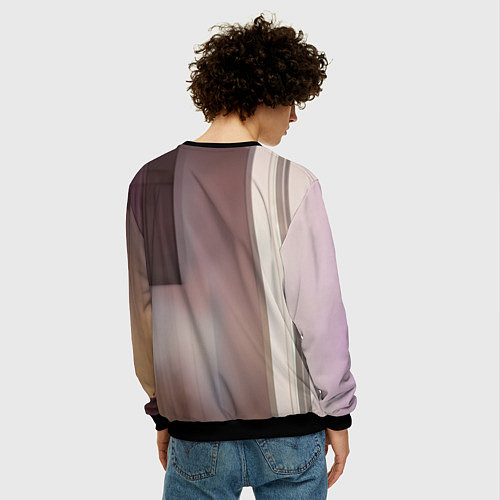 Мужской свитшот Милая аниме блондинка / 3D-Черный – фото 4