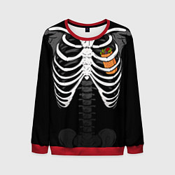 Мужской свитшот Скелет: ребра с шаурмой