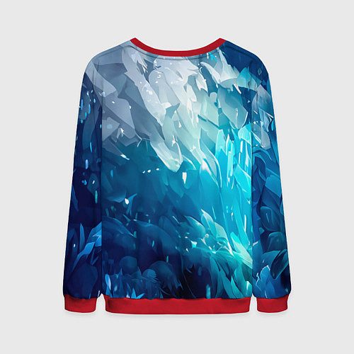 Мужской свитшот Снежная лиса в стиле аниме / 3D-Красный – фото 2