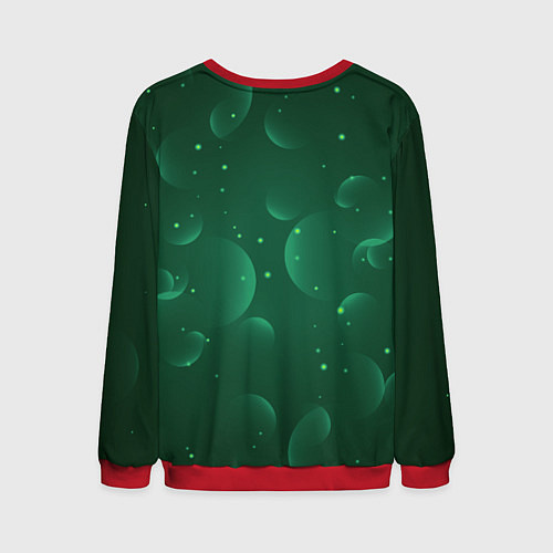 Мужской свитшот Лучший дедушка в мире - усы / 3D-Красный – фото 2