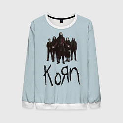 Свитшот мужской Korn band, цвет: 3D-белый