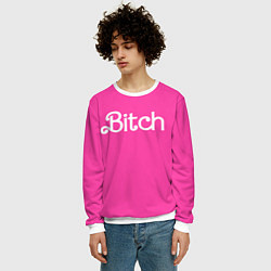 Свитшот мужской Bitch Barbie, цвет: 3D-белый — фото 2